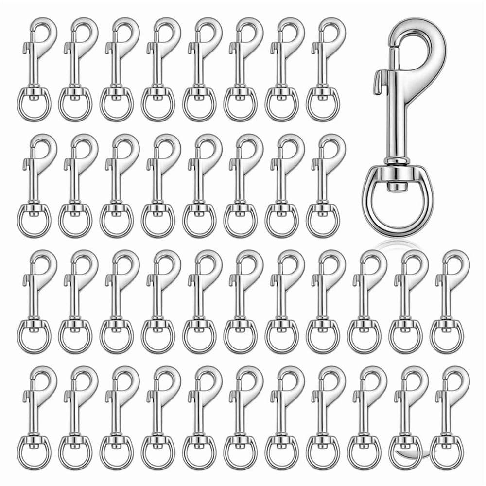 50 Pcs Swivel Snap Hooks, Heavy Duty 6.9 cm Metal Clips for Dog Leash, Flagpoles, Hammocks, photo 1 of 5