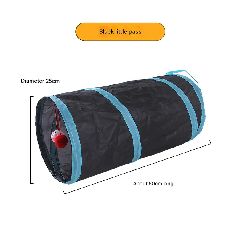 Black Cat Tunnel Play Set with Collapsible Design, Interactive Ball & Durable Fabric – Ideal for Indoor Cats to Exercise and Explore, photo 1 of 10