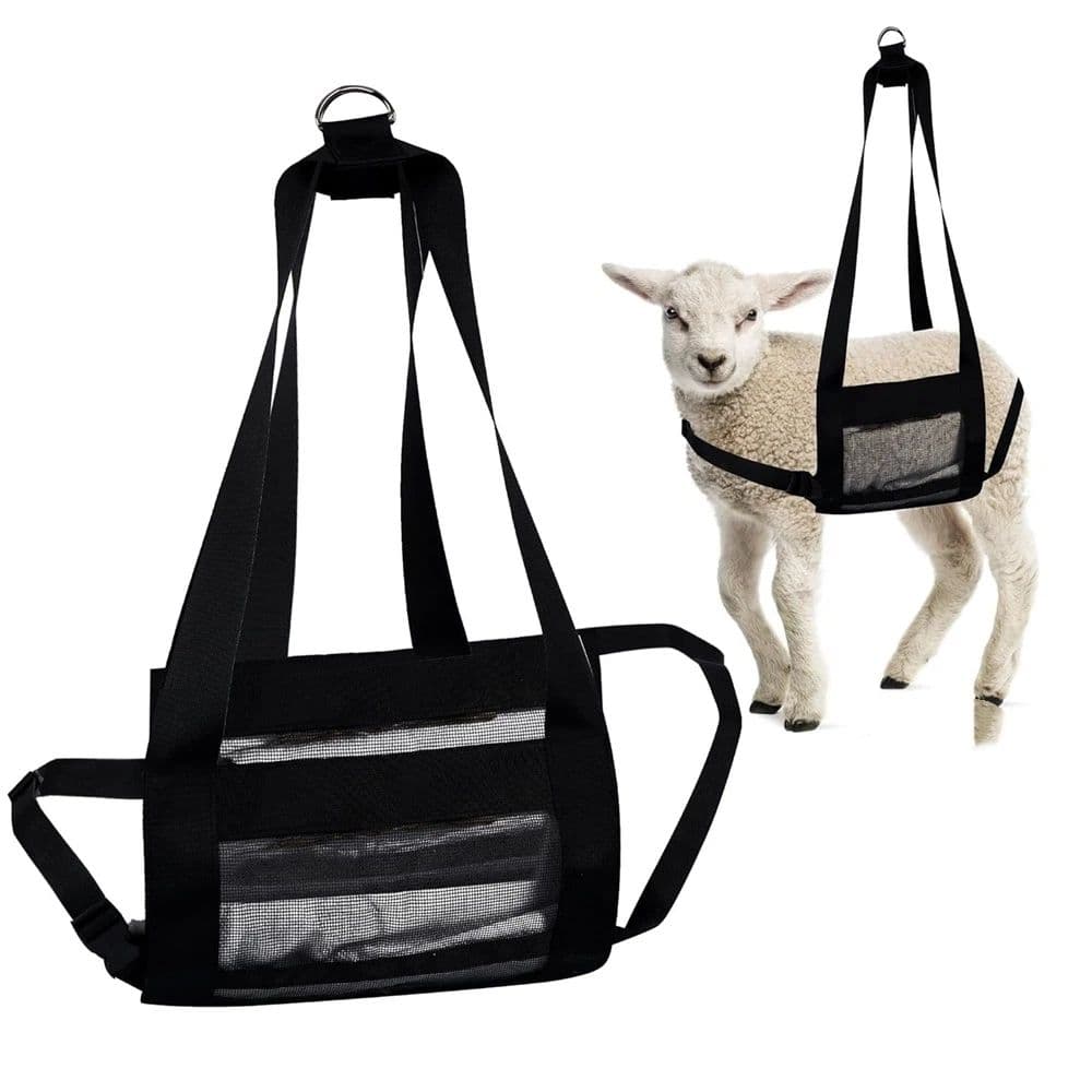 Calf Sling for Goat, Lamb, Sheep & Alpaca - Animal Weighing Sling - Newborn Livestock Calves & Baby Dogs(black), photo 1 of 5