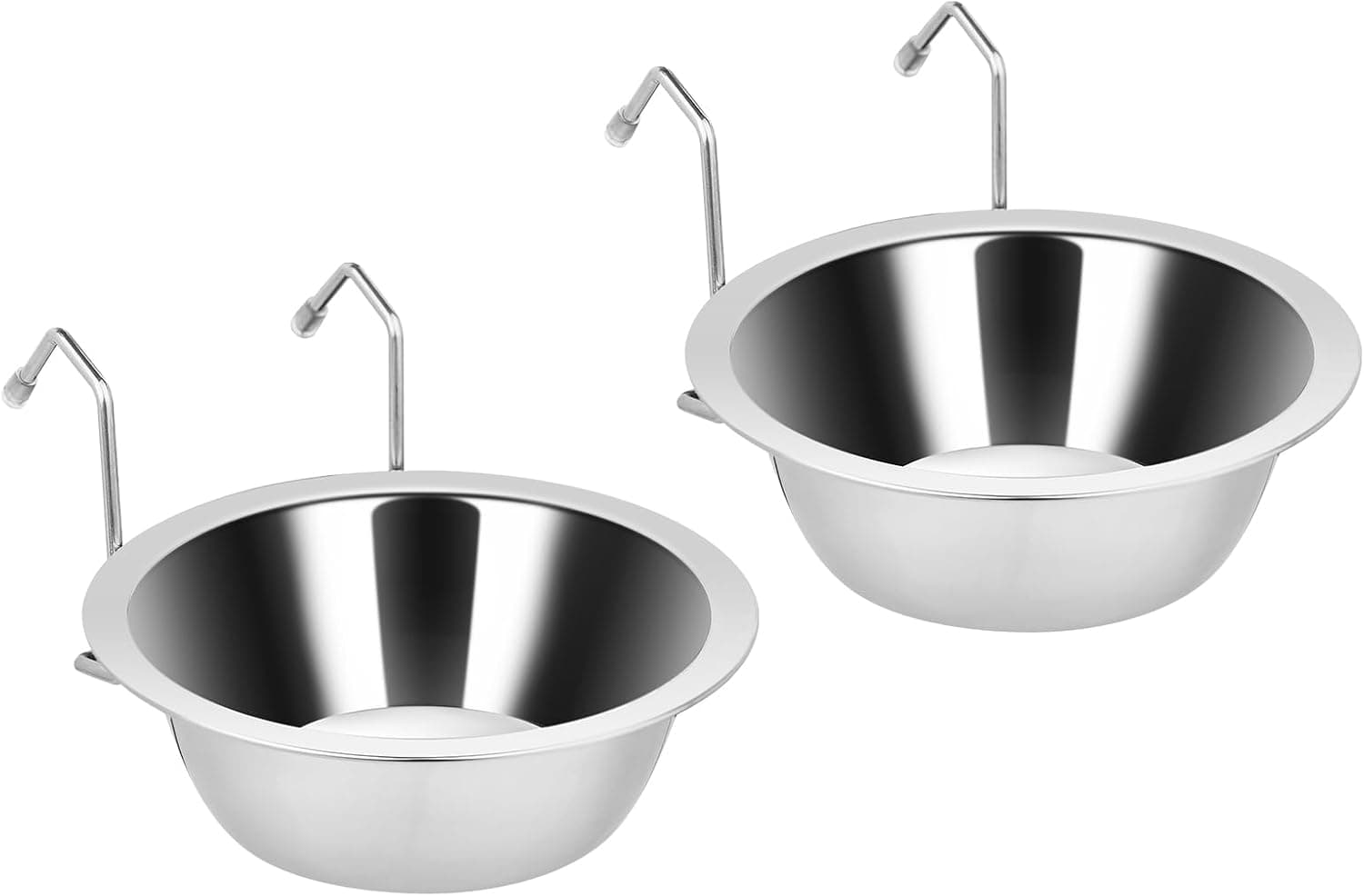 2PCS Kennel Water Bowl Hanging,Stainless Steel Puppy Bowls for Small Dog Cage,Kennel, Crate, Catio Accessories,Dog Crate Water Bowl Dish Feeder Food Holder No Spill(8oz/1cup), photo 1 of 7