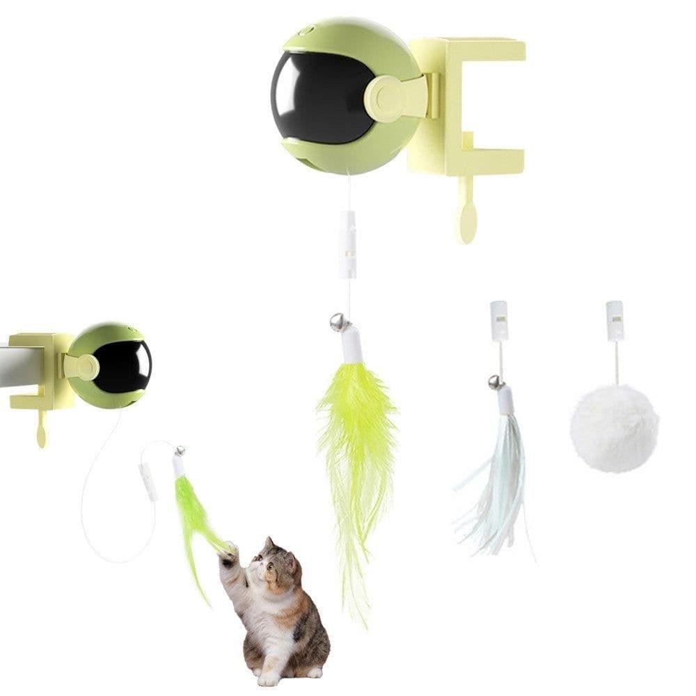 Electric Interactive Cat Toys Automatic Lifting Cat Teaser Toys Set Green, photo 1 of 10