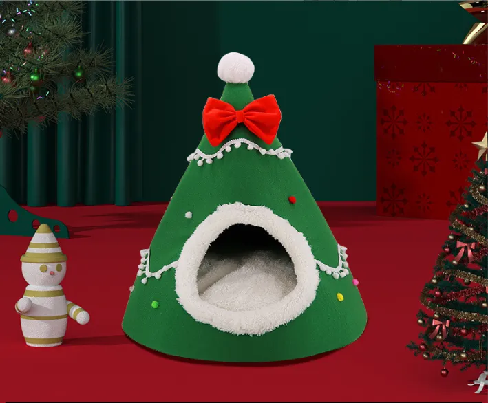 Festive Detachable Pet House - Cozy Candye Design