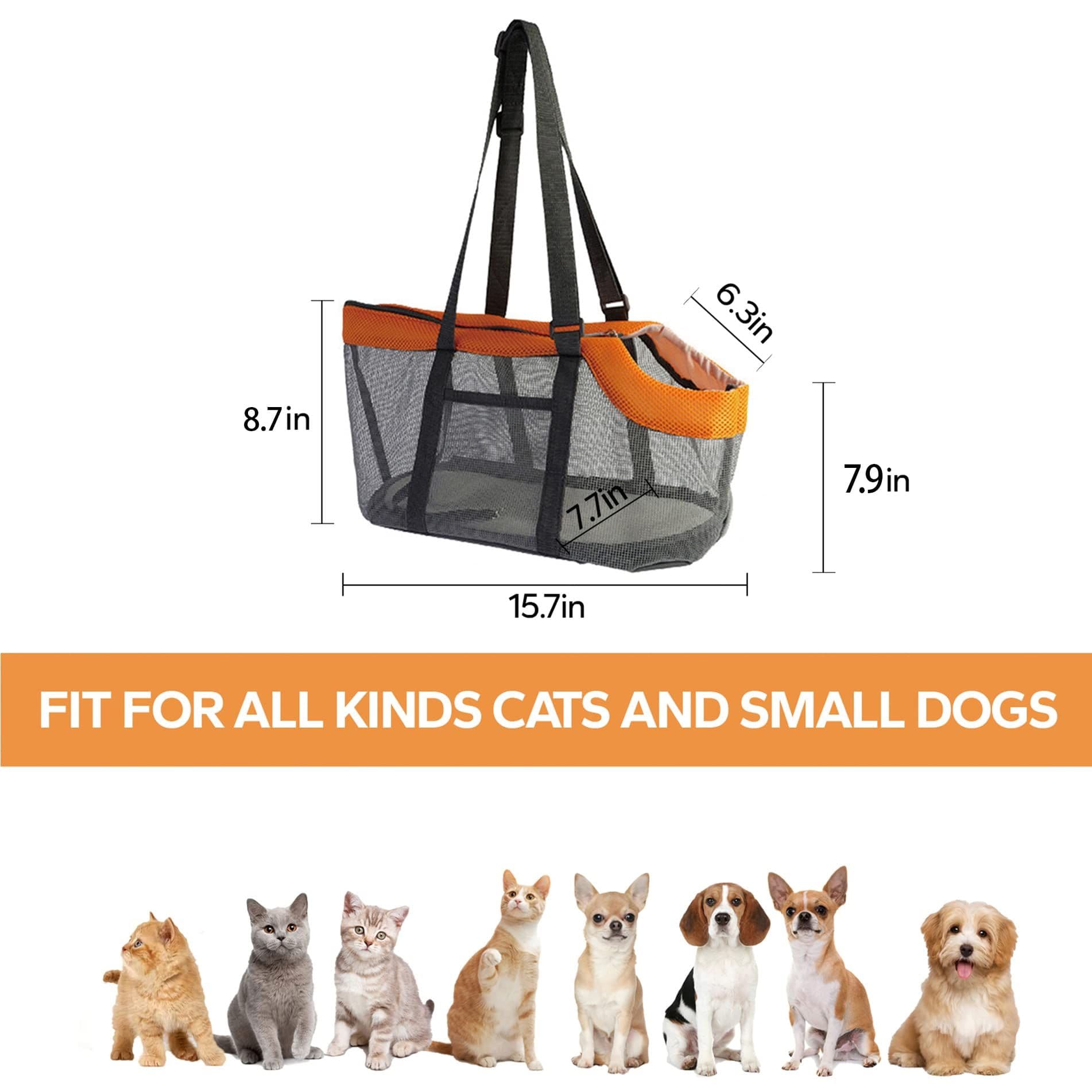 Pet Carrier Bag, Dog Purse,Cat Carrier Pet Handbag, Breathable Mesh Design for Small Dogs and Cats,Lightweight Panoramic Pet Bag, photo 1 of 4