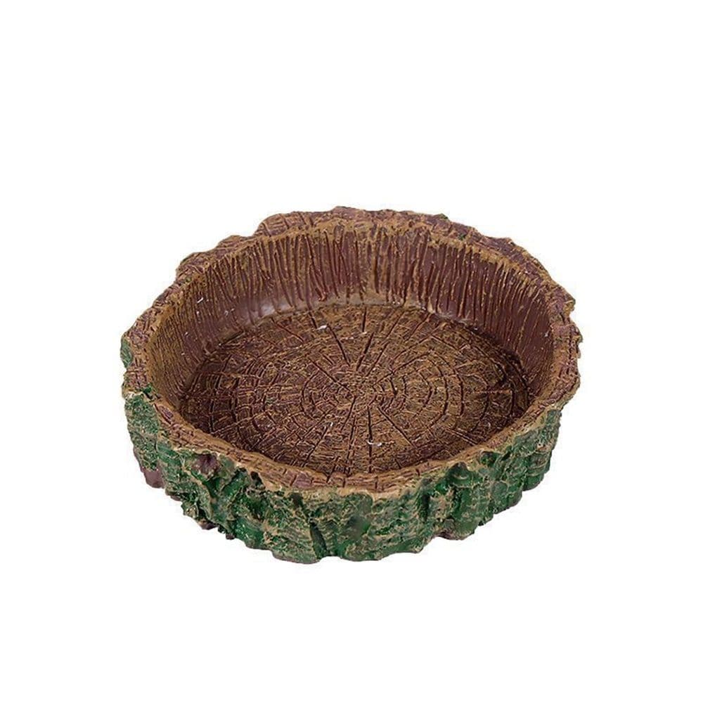2 Pcs Reptile Feeding Dish Bowl,Reptile Tree Trunk Food/Water Dish for Reptiles,Amphibians,Bearded Dragon,Lizard,Gecko,Tortoise,Hermit Crab and Little Critters, photo 1 of 4