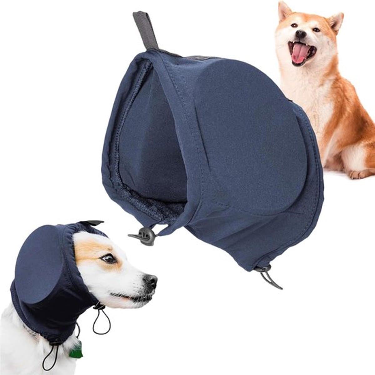 Noise-Reducing Ear Protectors for Dogs - Dog Ear Protector - Ear Protector for Dogs - Dog Ear Protector - Hearing Protection for Pets - Pet Cone - Noise-Dampening Dog Headband - Noise-Reducing Dog Ear Warmer - Blue, photo 1 of 10