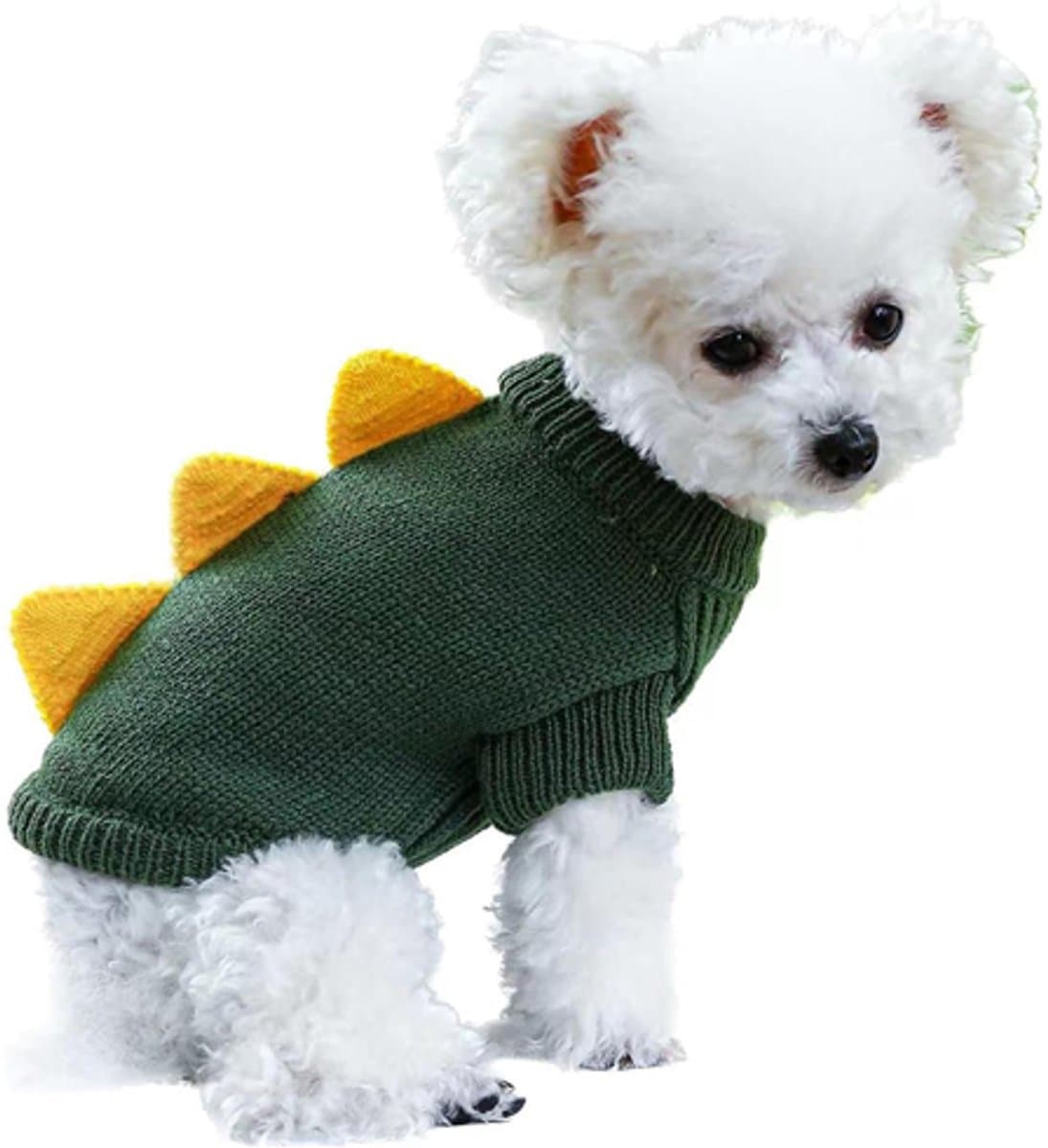 Dog Coat - Dog Sweater - Sweaters for Small Dogs - Dog Sweater - Cute Dinosaur Sweater - Soft and Comfortable Winter Clothes - Warm Knit Cat Sweater - Perfect for Christmas - Puppy Shirts - Christmas, photo 1 of 10