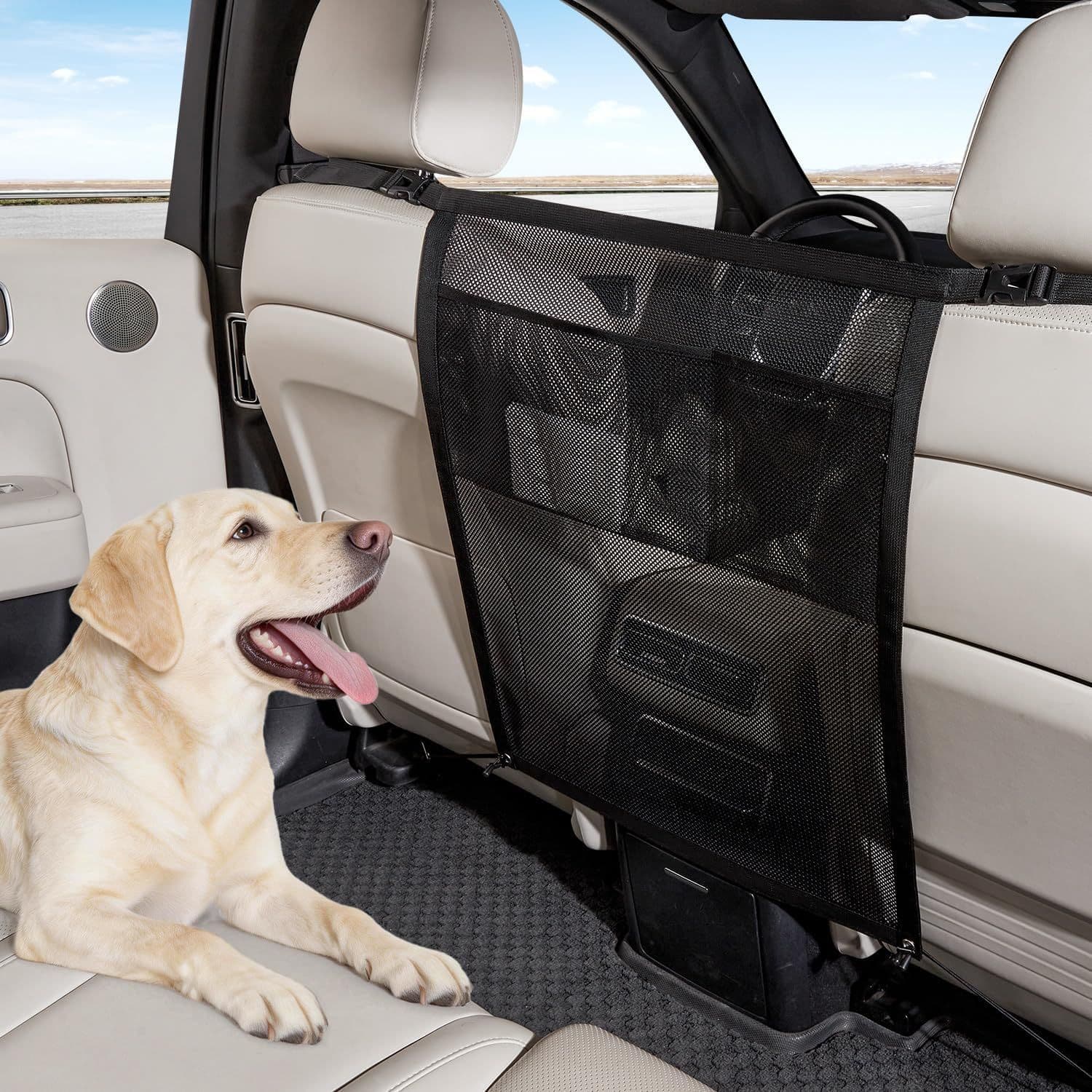 Universal Car Dog Guard Safety Net with Storage Compartment Black, photo 1 of 7