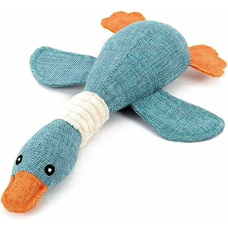 Puppy Dog Toy Accessories Blue, Soft Surprise Gift Plush Interactive Dog Toy in the Shape of a Wild Goose, 32cm, photo 1 of 4