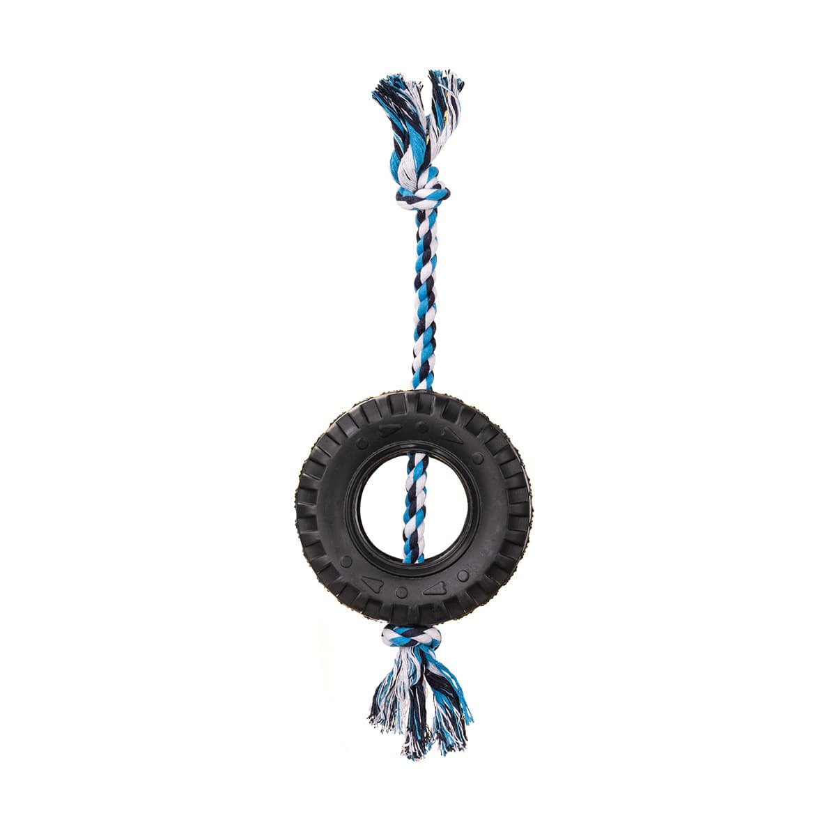 Blue Interactive Tire Rope Dog Toy - Heavy Duty Chew Toy for Dental Health & Play, photo 1 of 5