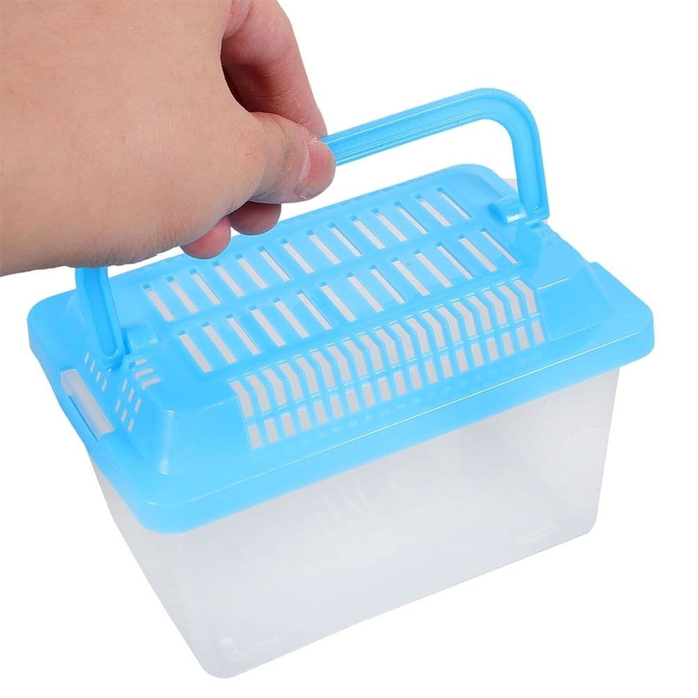 Sky Transparent Plastic Turtle Nest and Reptile Carrier Box for Safe Home Transport and Habitat, photo 1 of 5