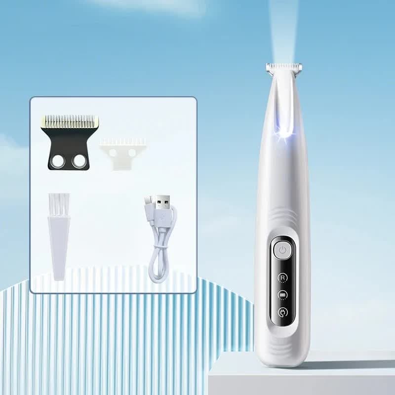 Portable Pet Hair Detailed Trimmer(2 * 140mm Blades) - Cat & Dog Waterproof Grooming Clipper with LED Light & Display, Low-Noise Ceramic Blade, photo 1 of 9