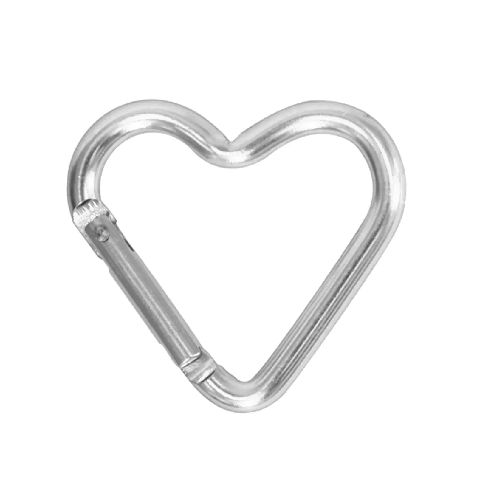 Heart Shape Carabiner Clip Metal Buckle Spring Hook Heavy-Duty Carabiner for Camping Hiking Fishing Dog Leashes, photo 1 of 7