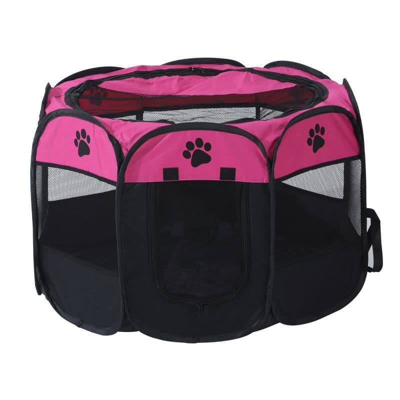 Portable Pet Playpen with Oxford Cloth, Foldable Octagon Dog & Cat Tent, Indoor & Outdoor Use