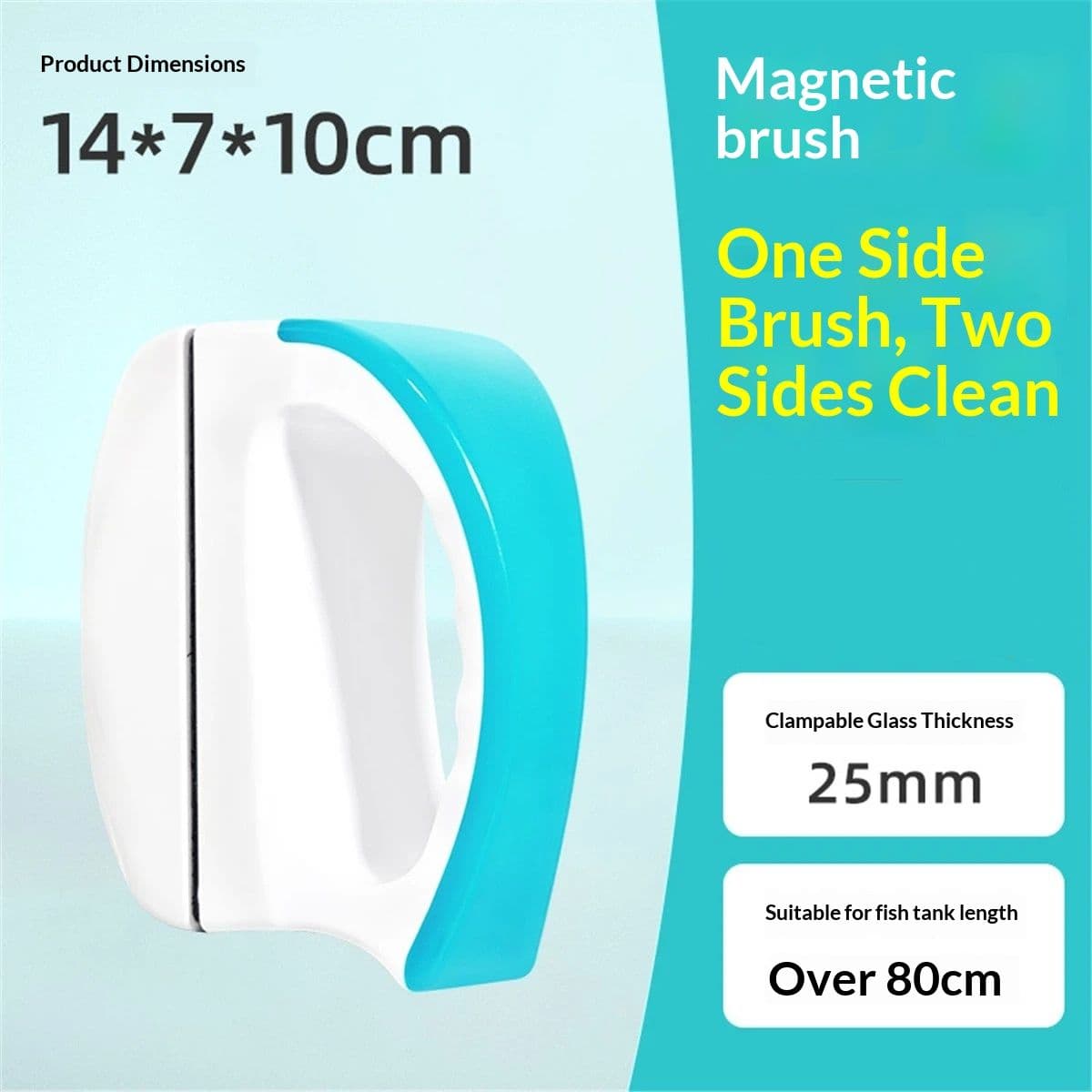 Magnetic Scrubber for Aquarium Fish Tank, Scratch-Free Glass Scraper, Keep Hands Dry, Non-Slip, Self-Floating Strong Cleaning Magnet, Aquarium Cleaner, photo 1 of 5
