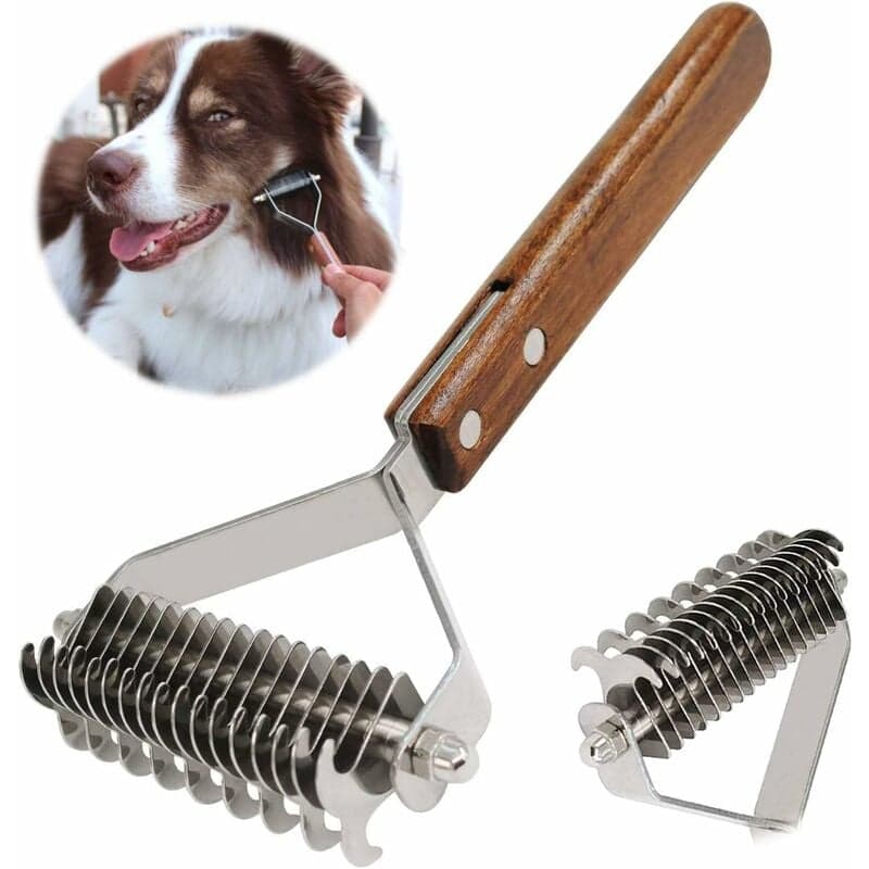 Dog Grooming Brush Coat King Undercoat Comb Dual 17+9 Teeth for Pet Hair Removal Dematting, photo 1 of 5