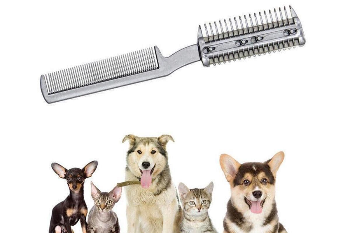 Pet Grooming Comb with Razor for Dog Cat Fur Trimming
