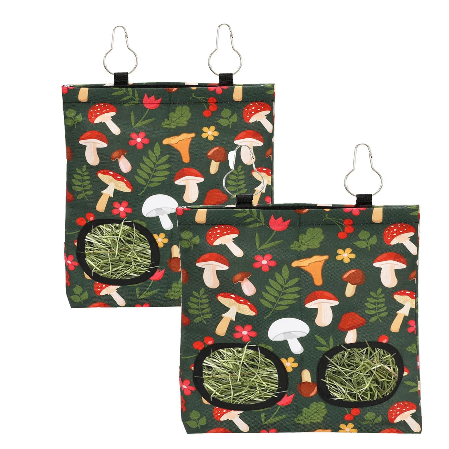 2Pcs Rabbit Hay Feeder Bag with 2 Holes Guinea Pig Hay Feeder, Hanging Rabbit Hay Feeder Bag for Guinea Pigs Bunnies Chinchillas., photo 1 of 5
