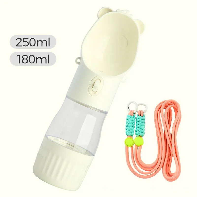 All-in-One Water and Food Pet Travel Cup, Portable Water Dispenser for Dogs and Cats
