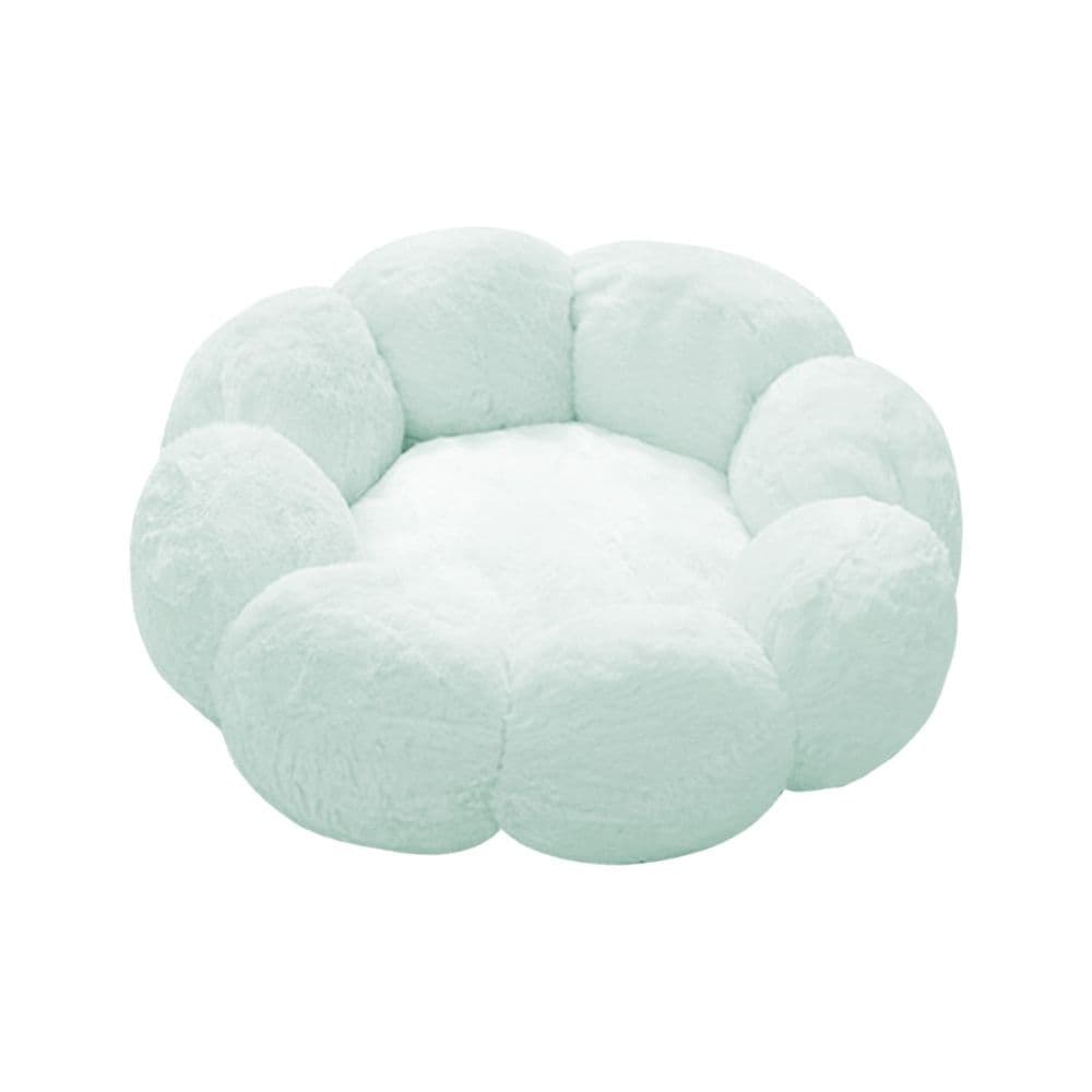 Circular pet soothing cat and dog bed, luxurious artificial fur cushion bed, soft sponge filled non slip PVC bottom suitable for small and medium-sized indoor rest, sleep anxiety relief, photo 1 of 5