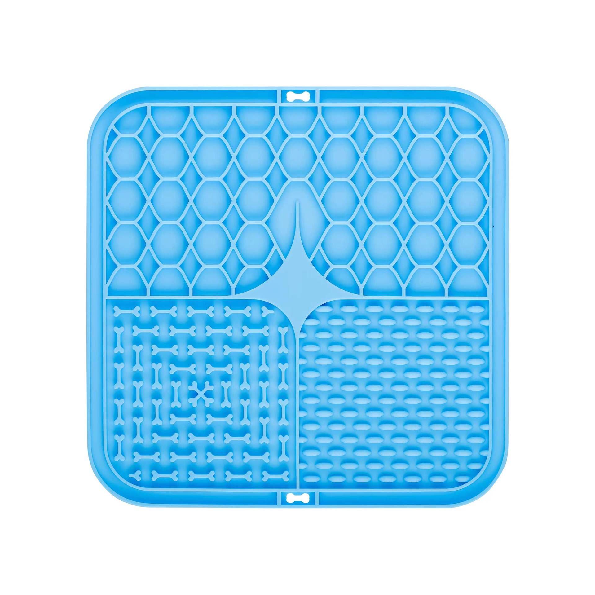 2PCS Silicone Pet Lick Mat | Multi-Zone Slow Feeder Pad with Suction Cups | Anxiety Relief Dog & Cat Bowl