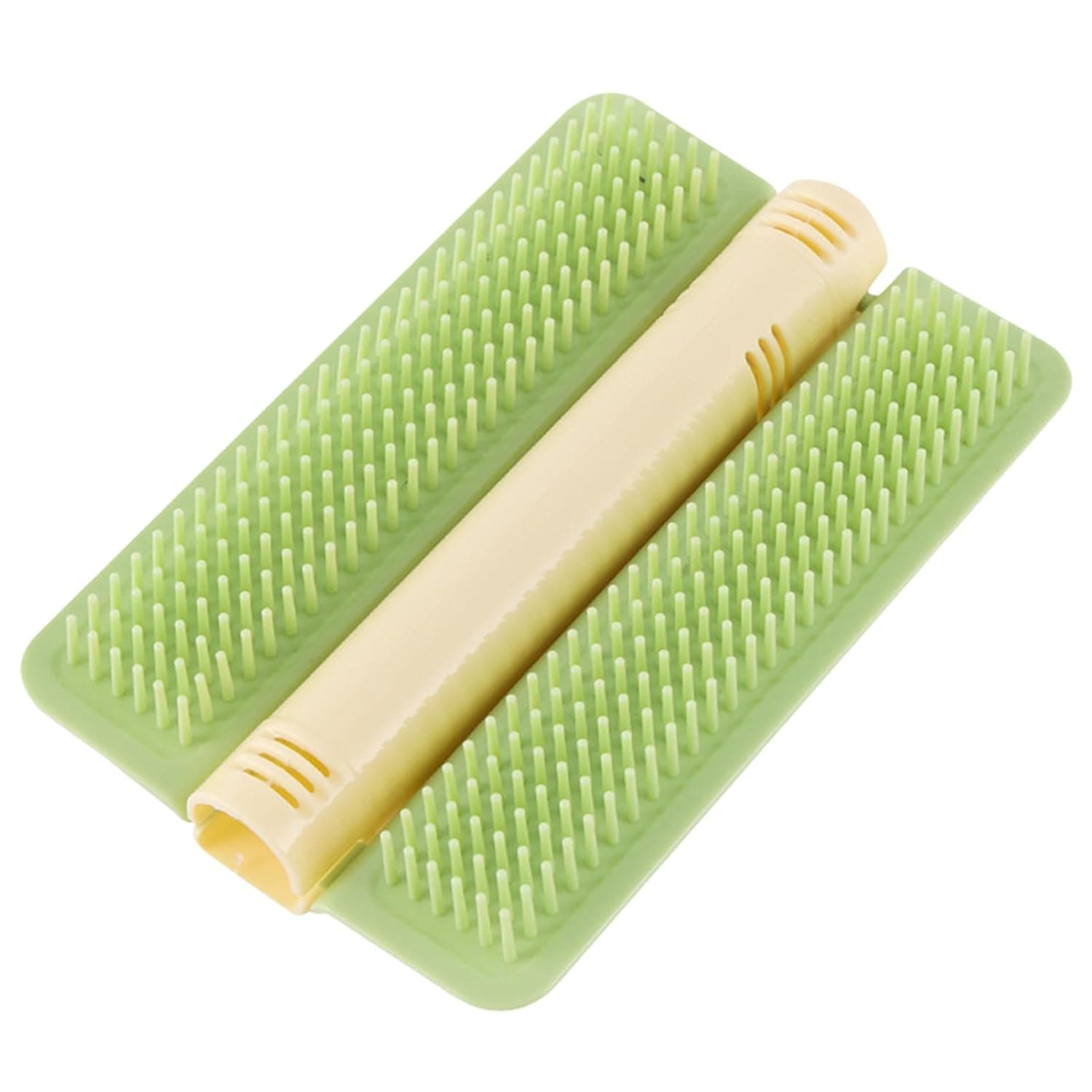 Cat Corner Brush Self-Adhesive - 1 Piece Green - Cat Massage Grooming Tool Wall Mounted Corner Hair Remover for Pet Fur Care, photo 1 of 8