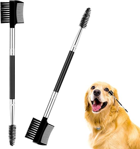 Pet Grooming Comb - 2-Piece Set - Tear Stain Removal Comb for Dogs - Double-Sided Eye Brush for Dogs - Pet Cleaning and Grooming Comb - Pet Eyelash Comb, photo 1 of 6