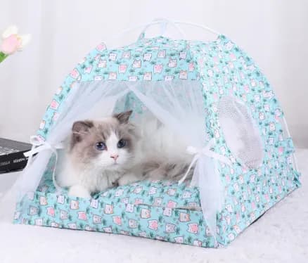 2.5 kg Within The Pet Cat Cooling Summer Pet Tent - Portable Foldable Breathable Outdoor Cat House Shelter
