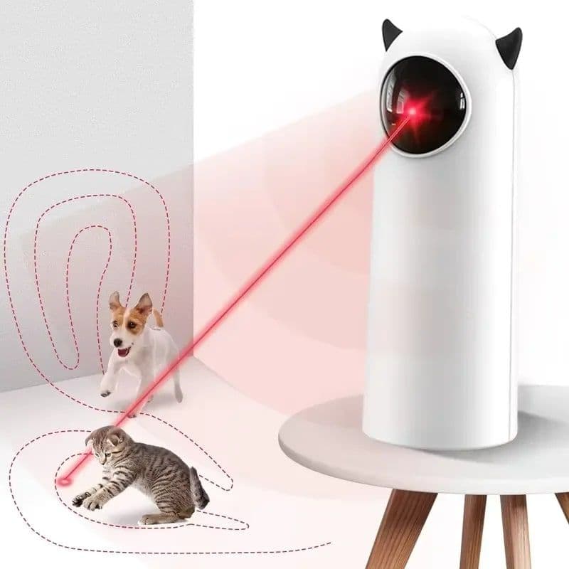 Smart Laser Pet Toy with Automatic Moving Light, Interactive Infrared Cat Teaser for Indoor Play, Desktop or Handheld Use, Featuring Cute Devil Horn Design and Durable ABS Plastic Build for Cats and Dogs, photo 1 of 10