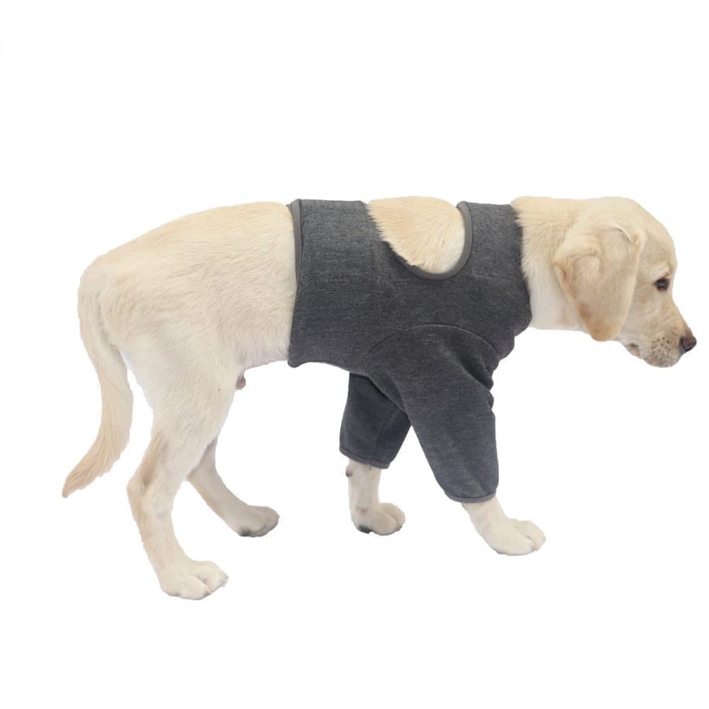 2XL Dog Breathable Elastic Elbow Protection, Dark Gray, Post-Surgery Foreleg Protector to Prevent Licking and Biting, photo 1 of 8