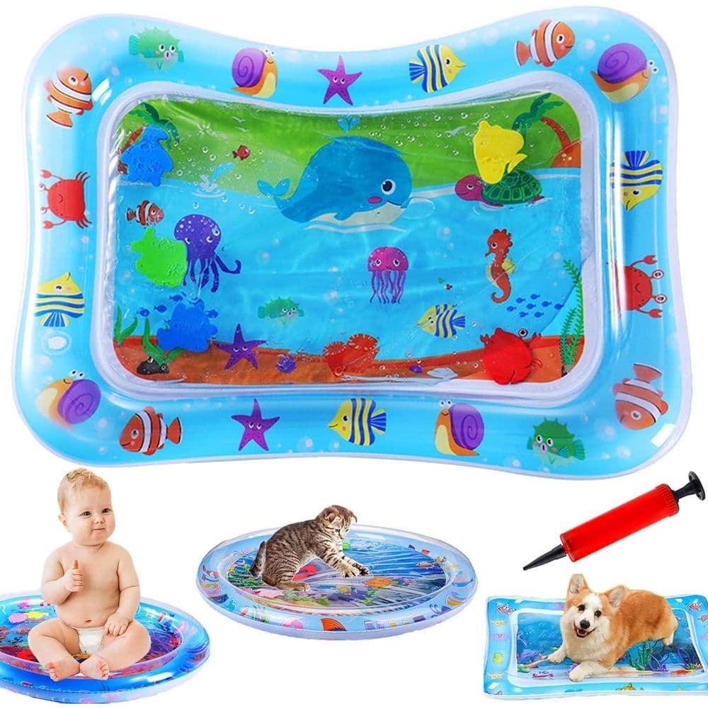 2024 New Pet Water Bed, Cat & Dog Cooling Sensory Mat, Thickened Summer Playmat with Fish & Cat Activity, photo 1 of 5