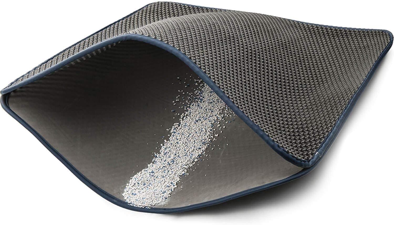 Cat Litter Mat, Kitty Litter Trapping Mat, Honeycomb Double Layer Mats, No Phthalate, Urine Waterproof, Easy Clean, Scatter Control, Catcher Litter Tray Box Rug Carpet, photo 1 of 7