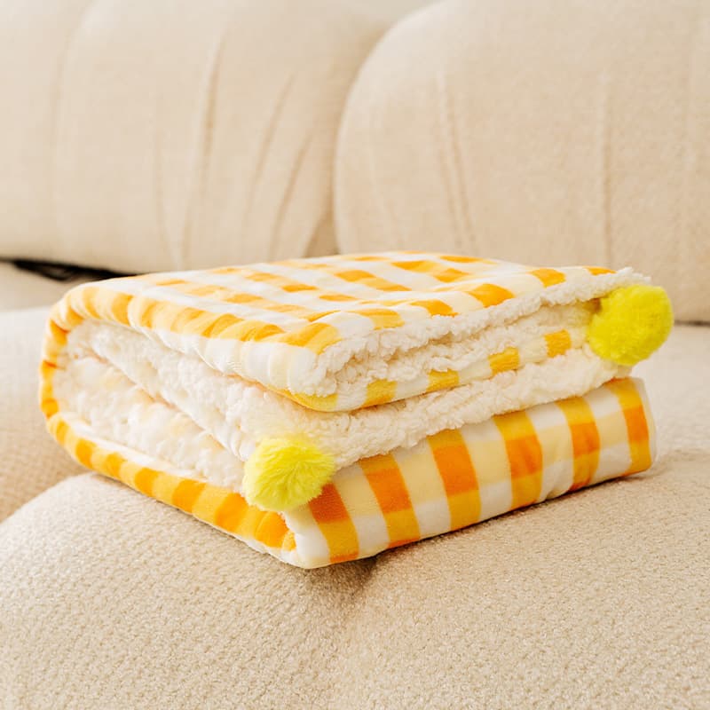 Multi-Use Pet Blanket -Soft Cushion, Blanket, and Pillow for Cats and Small Dogs, Yellow XL100*78CM, photo 1 of 5