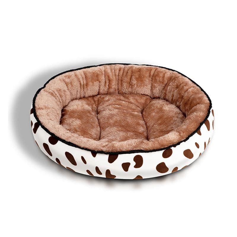 Winter Warm Round Pet Bed Arctic Fleece High Resilience Four Seasons Bed for Cat Dog, photo 1 of 3