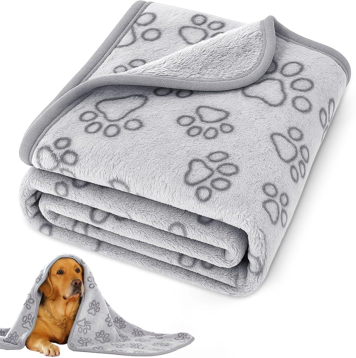 Dog blankets for medium-sized dogs, cats, Premium soft dog blankets for small dogs, washable, Puppy blanket, Dog supplies for puppies (grey), photo 1 of 10