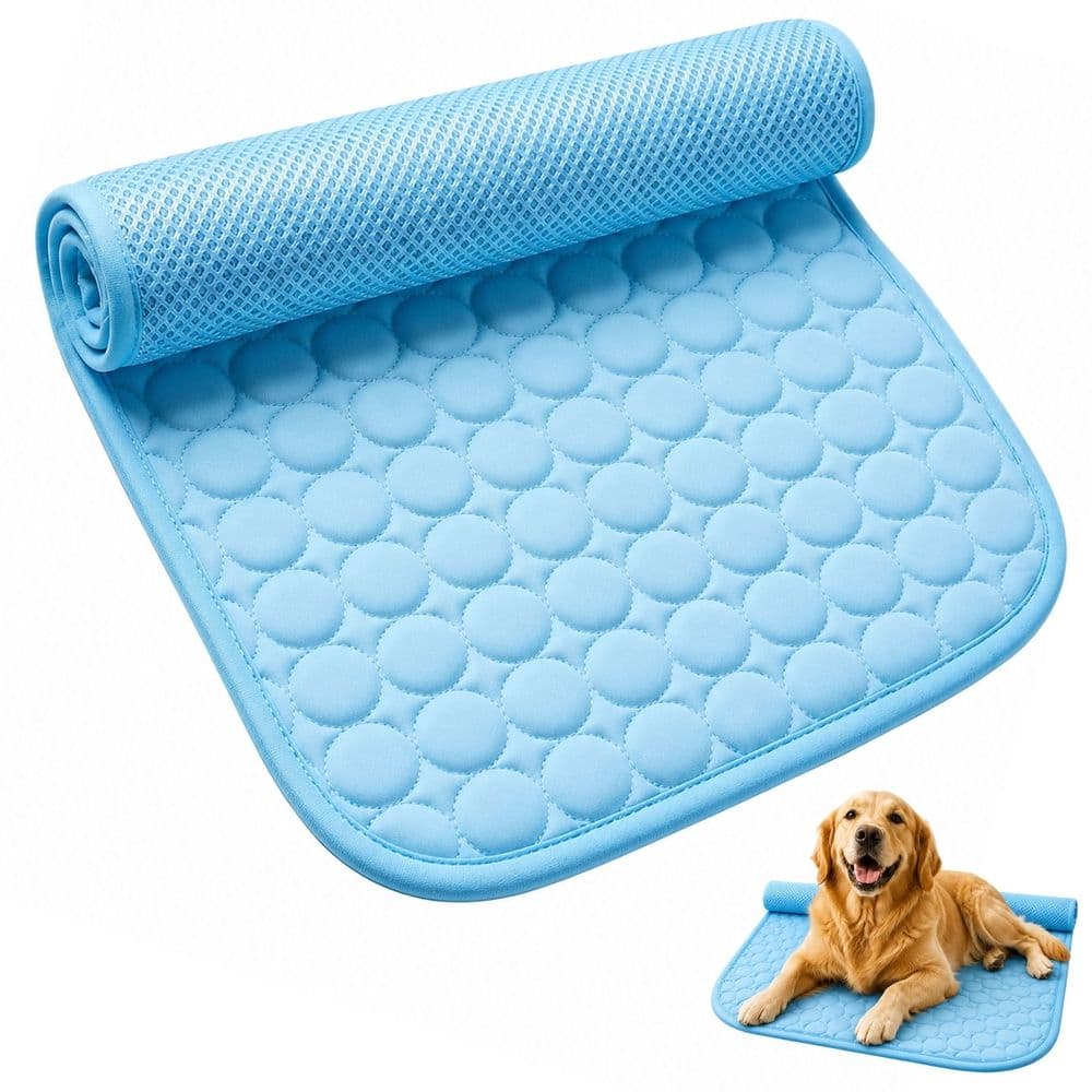 Pet Cooling Mat, Washable Ice Silk Self-Cooling Pad, Portable Foldable Dog Cooling Mat for Dogs & Cats Indoor, Outdoor & Travel Use, photo 1 of 5