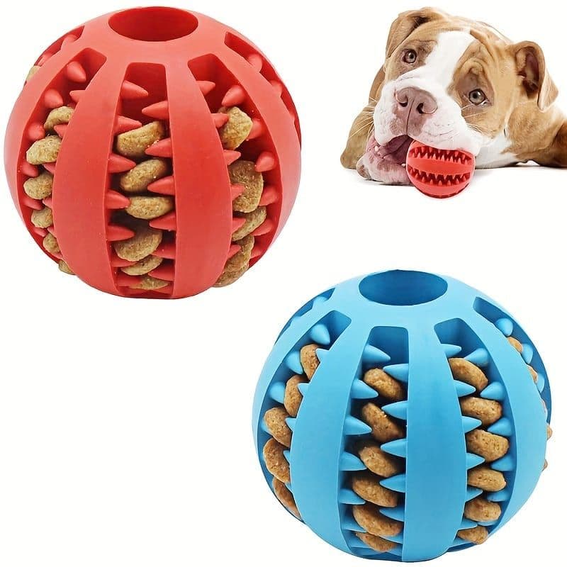 Interactive Dog Chew Toy for Small Breeds - Durable Rubber Treat Dispensing Ball for Dental Cleaning, Slow Feeding, and Fun Playtime with Your Furry Friend,), photo 1 of 10
