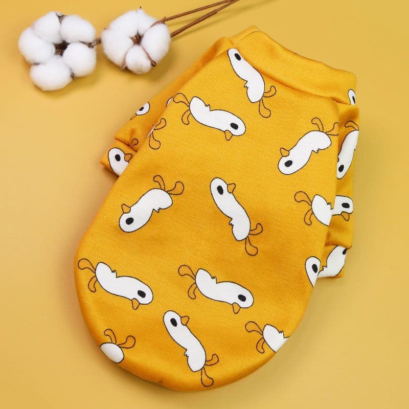 Shine Pet Sweatshirt Cartoon Print Two Leg 227 Leg Composite Velvet Bottom Lion Head - method bucket version 227 White Duck with Two Legs Com, photo 1 of 7