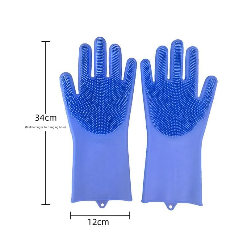 Silicone Pet Bathing Gloves - Double-Sided Design for Cats and Dogs - Gentle Massage, Easy Lather, Durable and Waterproof, Ideal for Pet Grooming and Home Use