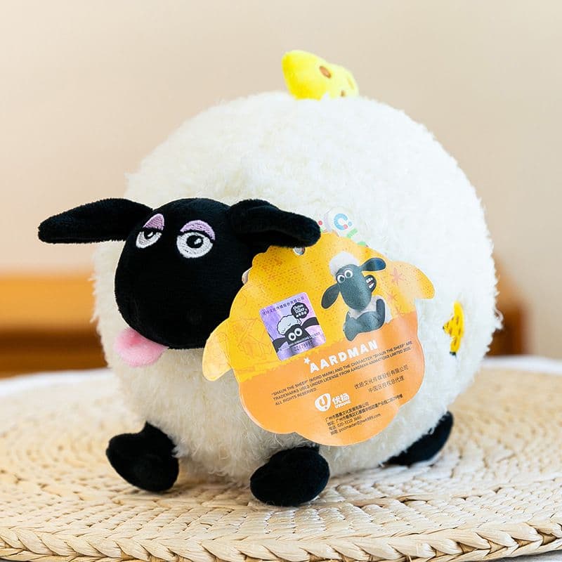 Cute Shaun the Sheep Plush Toy - Soft Stuffed Sheep Doll with Biscuit Prop - Adorable Animal Plushie for Birthday Gift - Shirley Biscuit, photo 1 of 10