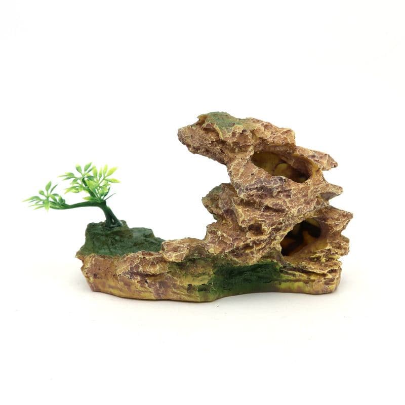 Turtle Basking Platform Reptile Terrarium Hideout Tortoise Resin Rock Hide Cave Habitat Ornament for Bearded Dragon Frogs, photo 1 of 5