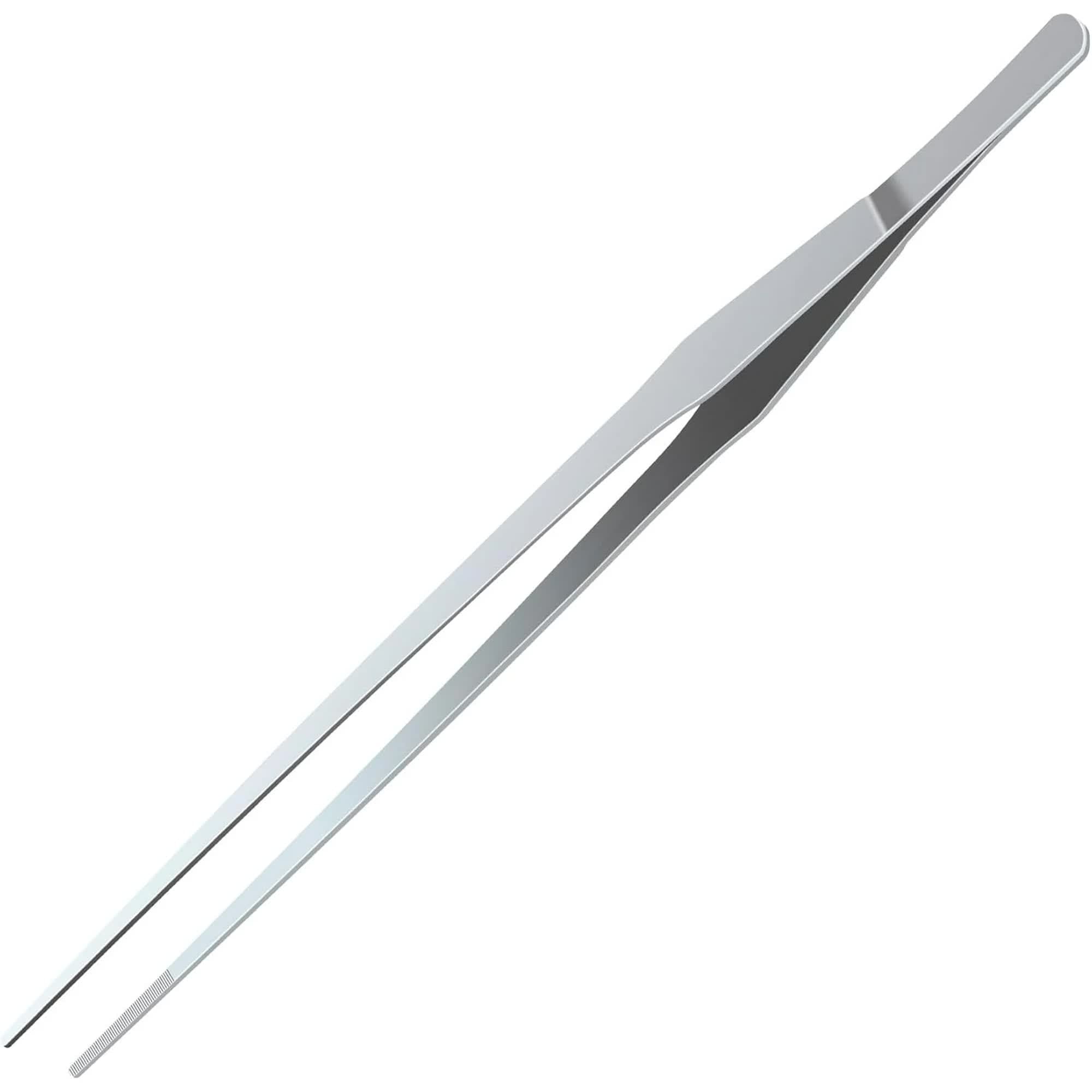 Extra-Long 38 cm Tongs Tweezers with Precision Serrated Tips Heavy Duty Stainless Steel Straight Aquarium Fishtank Tweezers Polished for Garden, Kitchen Cooking, Indoor Outdoor, photo 1 of 4