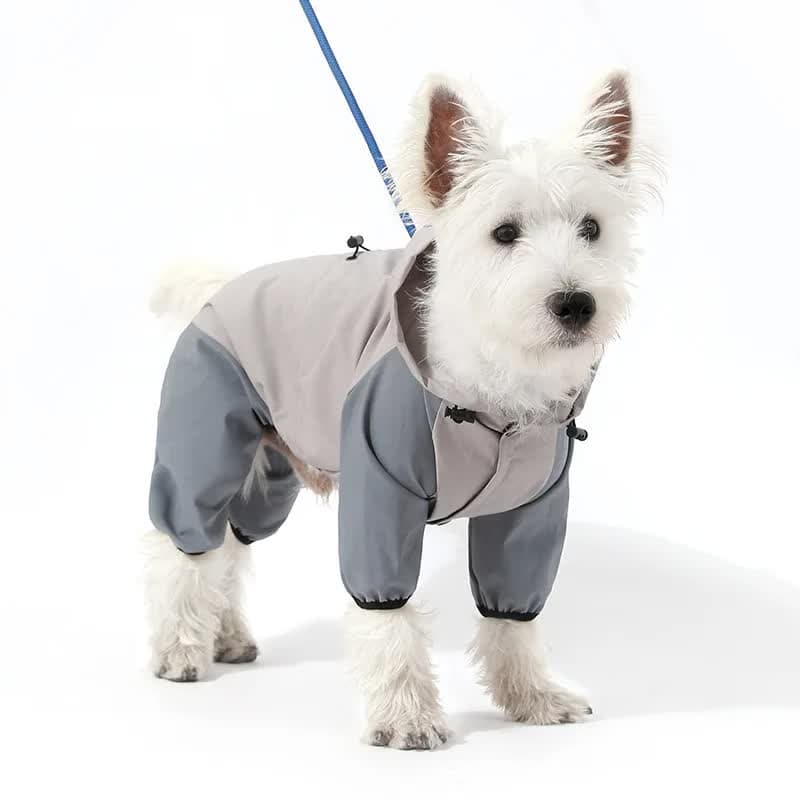 Waterproof Dog Raincoat with Hidden Leash Hole - Windproof and Comfortable for Outdoor Walks, (Back Length / Bra