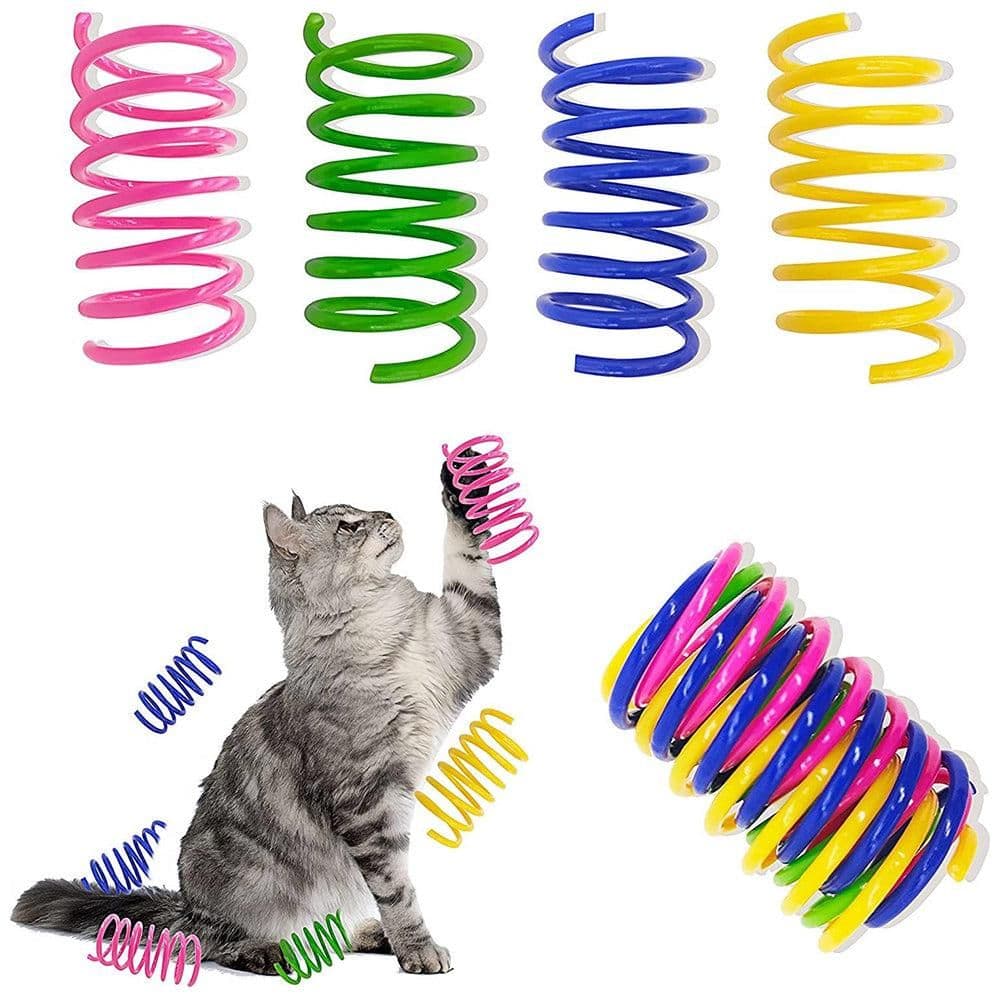 40Pcs Cat Spring Toys Colorful Cat Spiral Bouncy Toys Interactive Toys for Cats and Kittens, photo 1 of 10