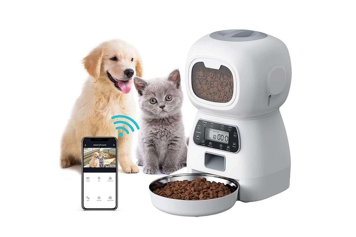 Automatic Feeder Pet Food Dispenser Automatic Cat Feeder Dry Food Dispenser Smart Pet Feeder Timed Cat Feeder for Large Medium Small Pets, photo 1 of 5