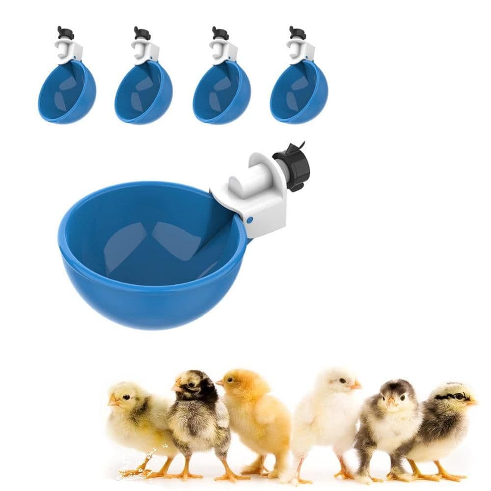 5Pcs Automatic Chicken Waterer Cups Water Feeder for Chicks Duck Goose