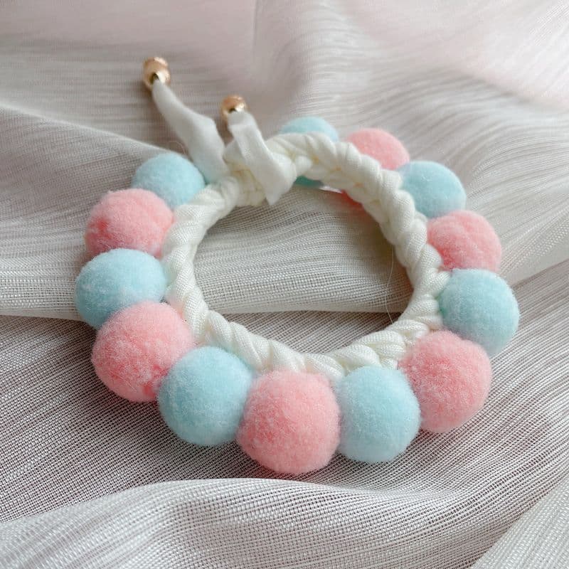 Hoopet Pet Collar Nylon Adjustable Cat Dog Hair ball colorful collar-pink Blue, photo 1 of 3