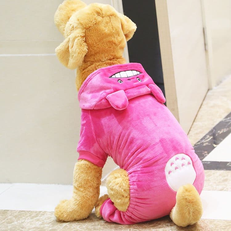 Shine Four Leg Dog Clothes Coral Fleece Thickened Large