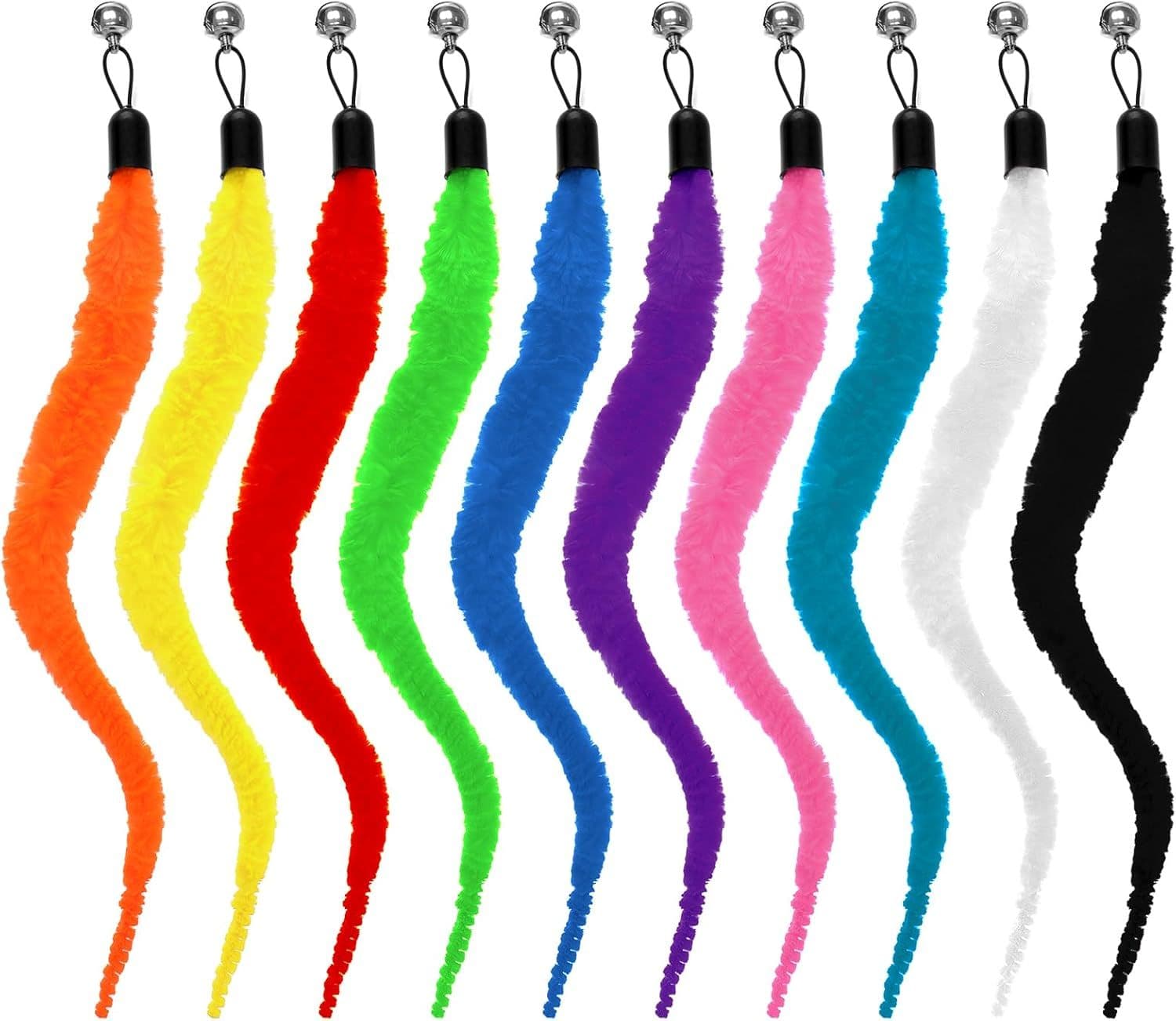 10 Packs Cat Worm Toys, Colorful Worm Cat Toy, Interactive Cats Wand Attachment Toys for Teaser Play and Chase Exercise with Kitten, photo 1 of 7
