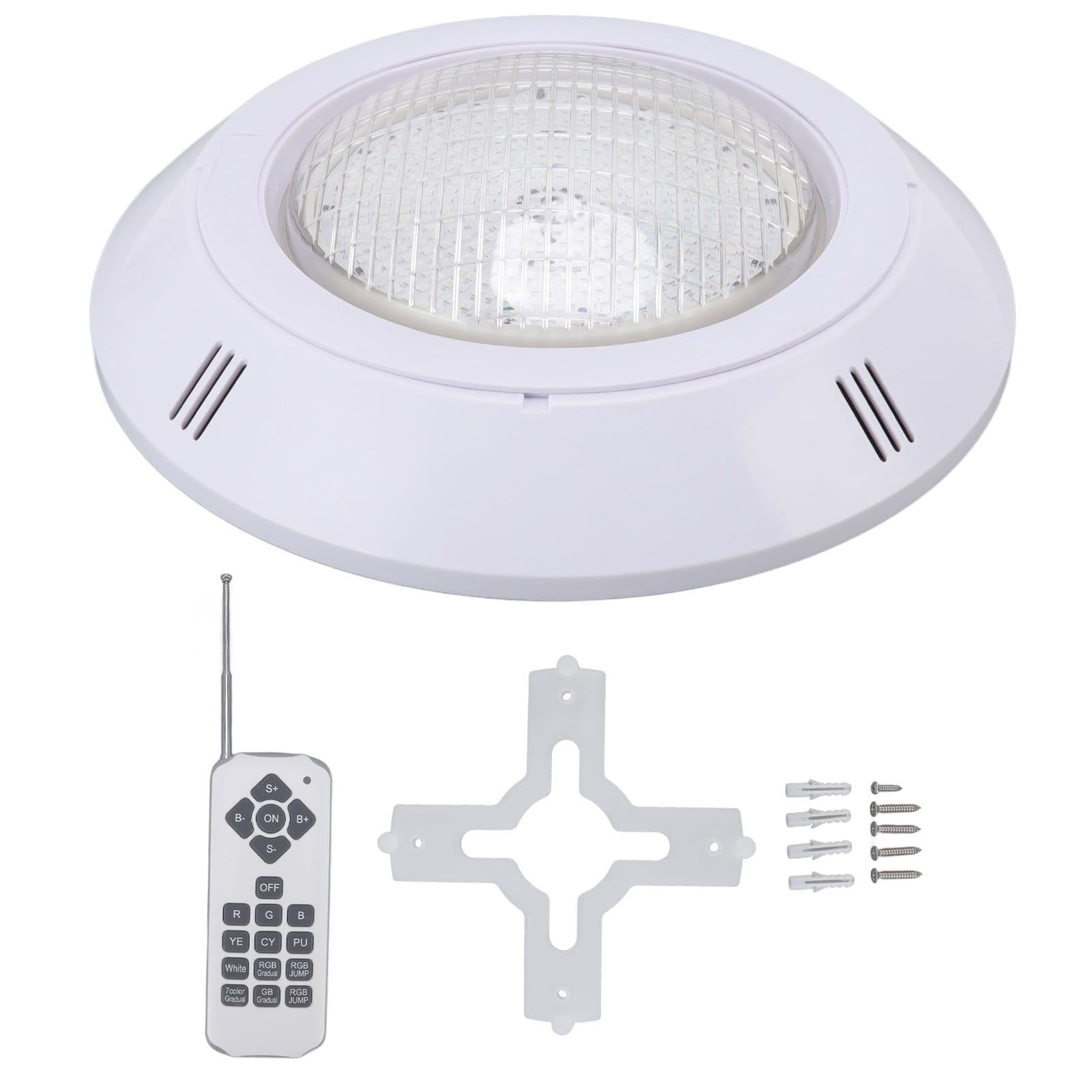Pool LED Lights AC12V RGB Colorful IP68 Waterproof Remote Control High Transmittance Durable ABS Aquarium Pool Light 18W, photo 1 of 10