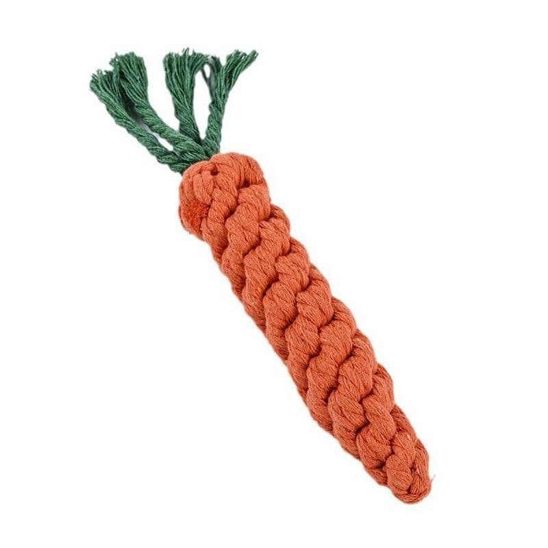Dog Teeth Cleaning Toy Cotton Rope Carrot Shaped Pet Chewing Anti Bite Grinding Carrot Set Teeth Cleaning Anti Bite, photo 1 of 5